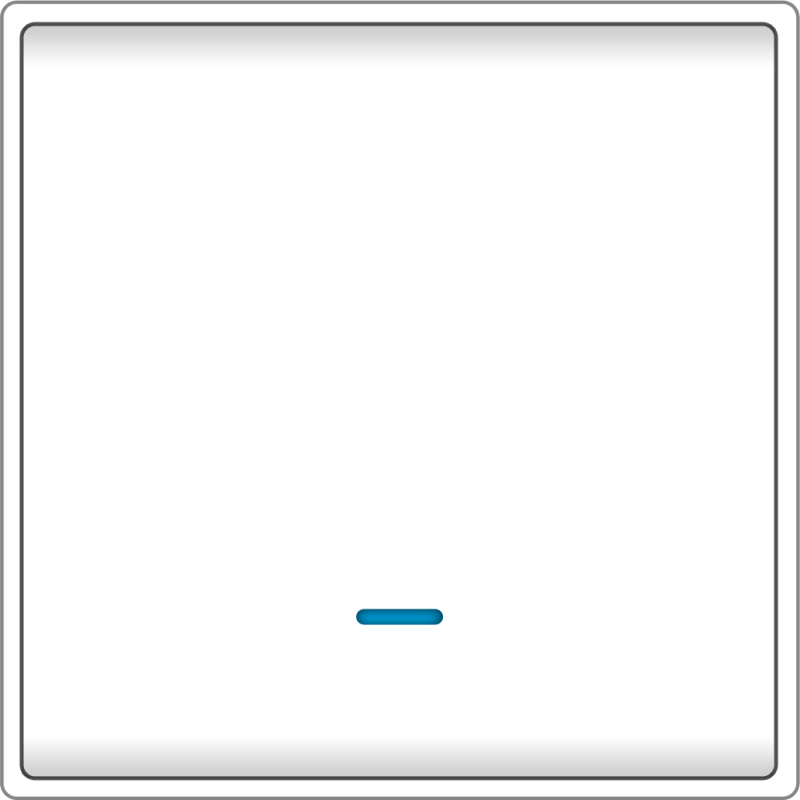 B5000 1 Gang Switch with Blue LED Indicator