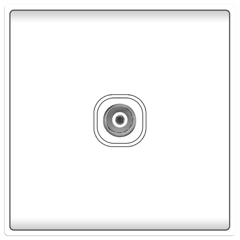 B5000 1 Gang 75 Ohm Coaxial TV Outlet