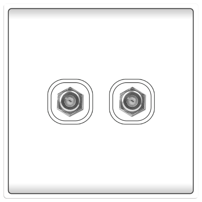 B5000 2 Gang F-Type TV Outlet