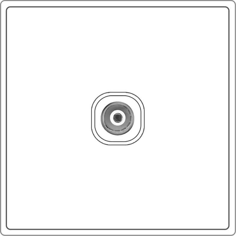 B5000S 1 Gang 75 Ohm Coaxial TV Outlet