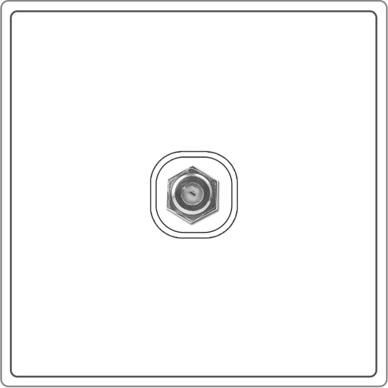B5000S 1 Gang F-Type TV Outlet