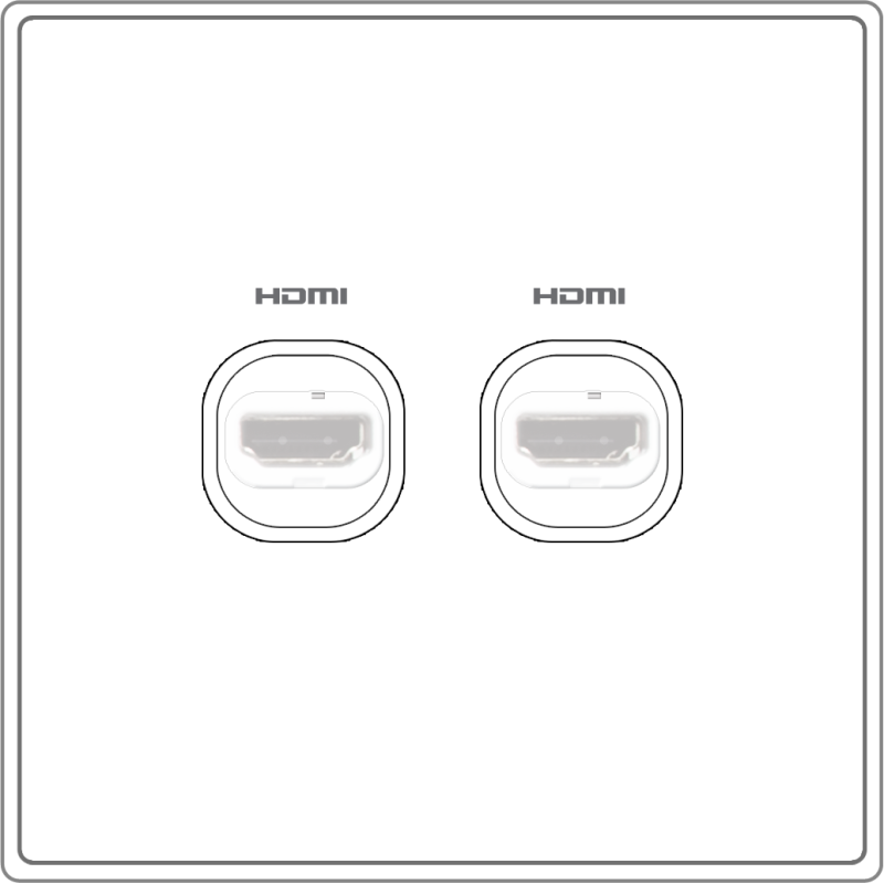 B5000S 2 Gang HDMI Outlet