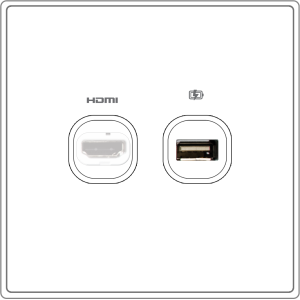 B5000S HDMI outlet + USB charger