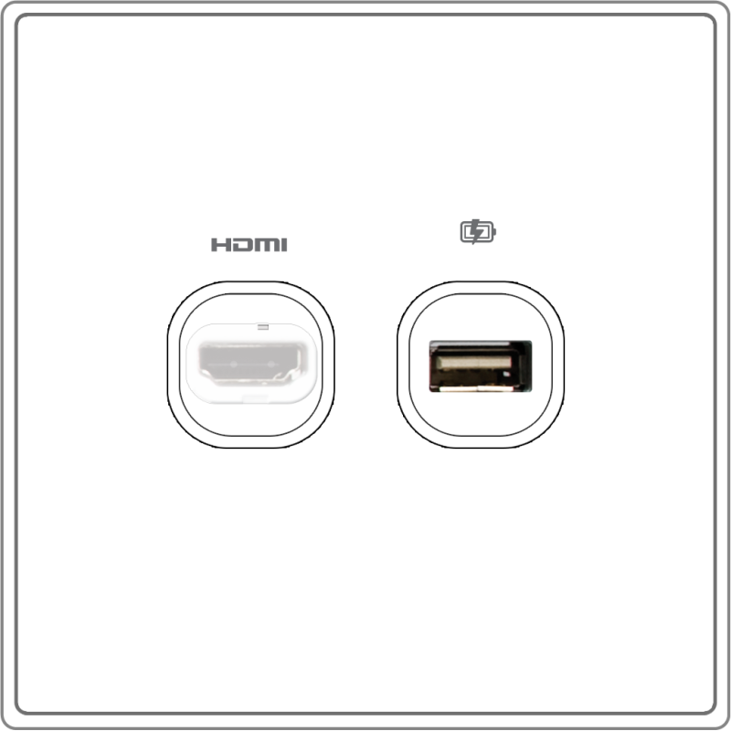 B5000S HDMI Outlet + USB Charger