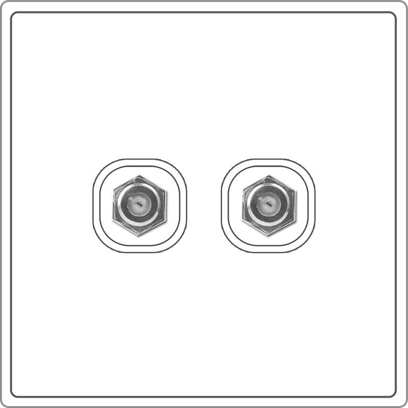 B5000S 2 Gang F-Type TV Outlet