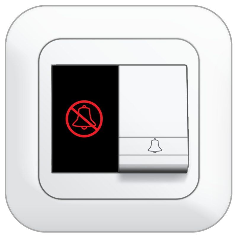 B80 Bell Press + DND LED Indicator w/ Black Background