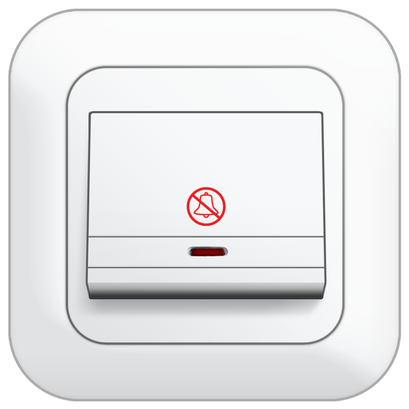 B80 1 Gang 2 Way Switch w/ DND Logo & LED Indicator