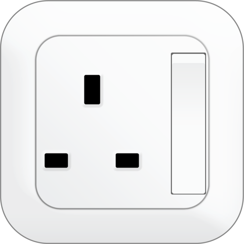 B80 BS Socket Outlet w/ Switch