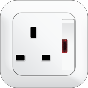 B80 BS socket outlet w/ switch and neon ...