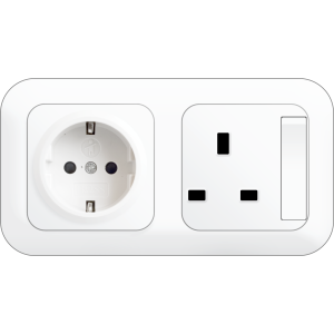 B80 schuko socket outlet + BS socket outlet ...