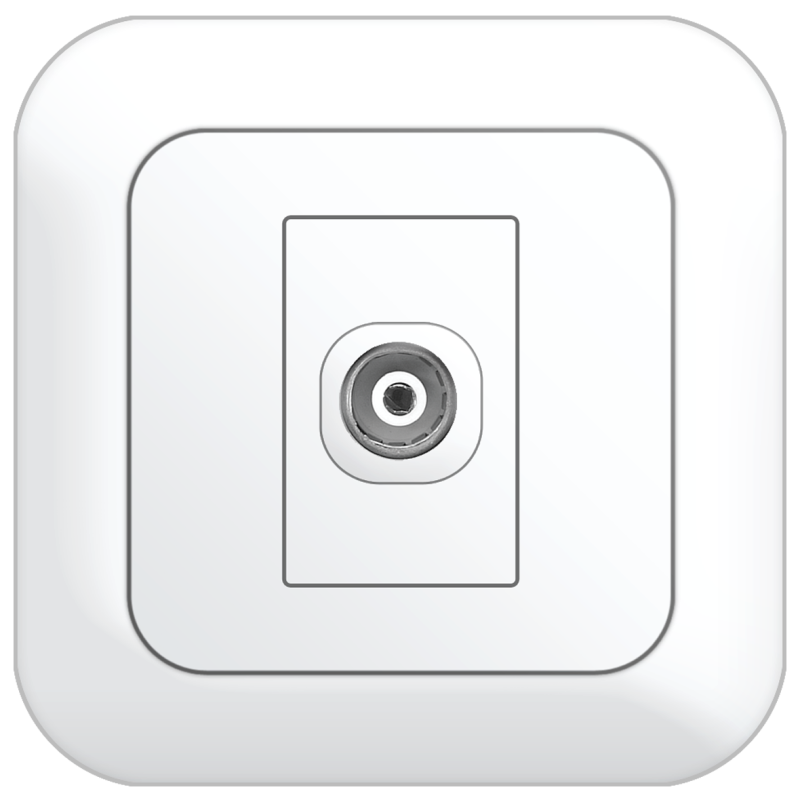 B80 1 Gang 75 Ohm Coaxial TV Outlet