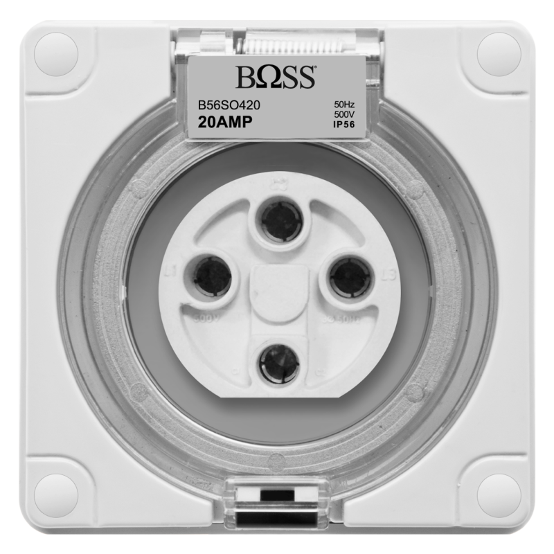 IP56 SERIES 4 ROUND PINS SOCKET OUTLET