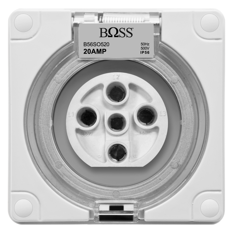 IP56 SERIES 5  ROUND PINS SOCKET OUTLET