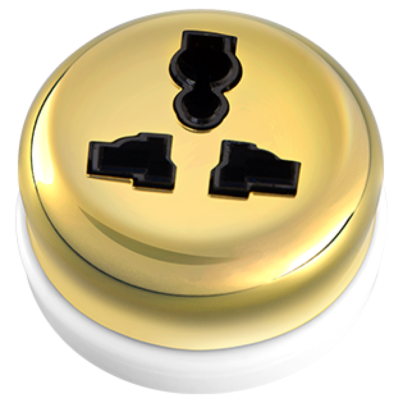 Vintage Gold Universal Socket Outlet