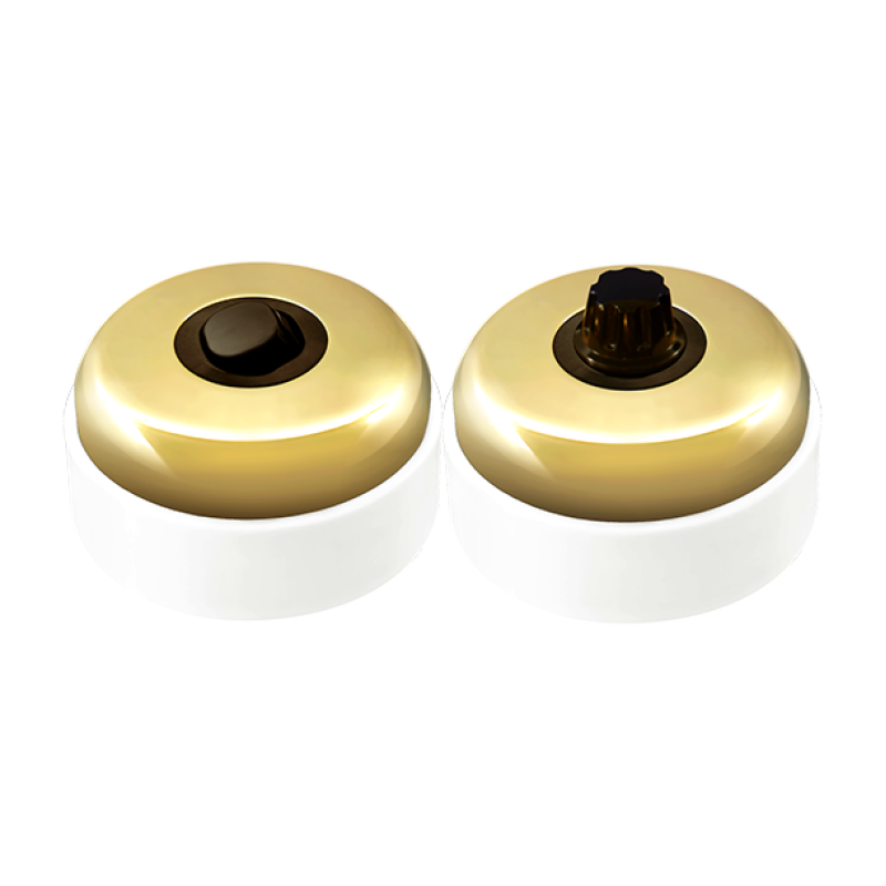 Vintage Gold Mini fan control with switch