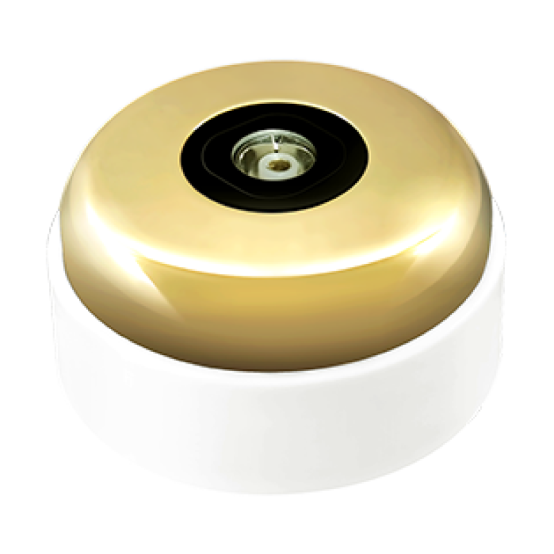 Vintage Gold Mini 1gang 75 ohm Coaxial TV outlet