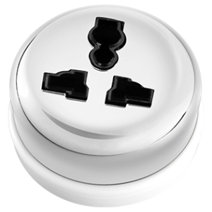 Vintage Silver Universal Socket Outlet ...