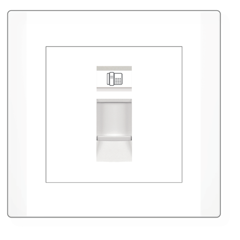 Violin 1 gang 4 contact RJ11 CAT3 telephone outlet