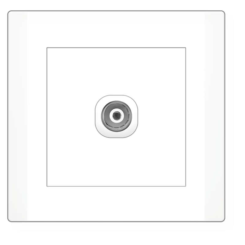 Violin 1 gang 75 Ohm Coaxial TV outlet